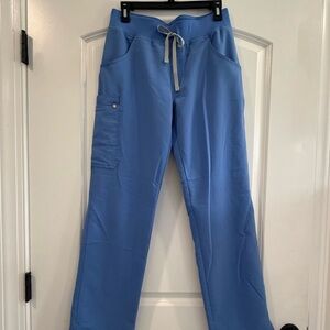 Figs Kade ceil blue scrub pants